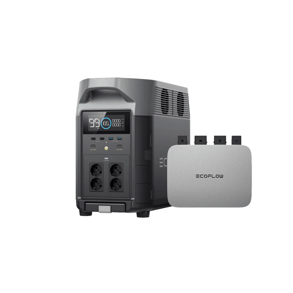 ECOFLOW PowerStream Balkonkraftwerk – Inklusive Delta Pro Speicher, 800W Inverter und 2x 440W Solarpanels