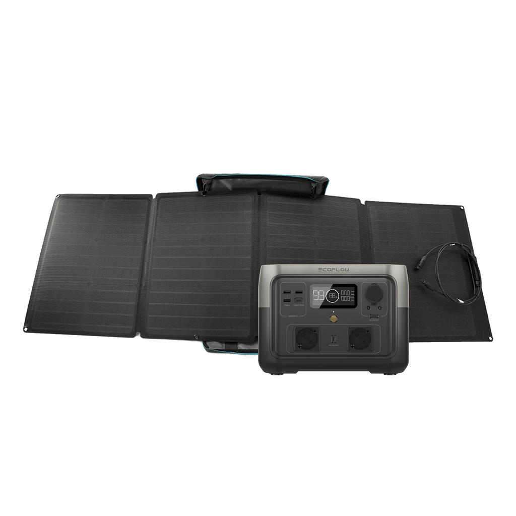 ECOFLOW RIVER 2 Max + 110W Solarpanel – Kompakte & Effiziente Energieversorgung für Unterwegs